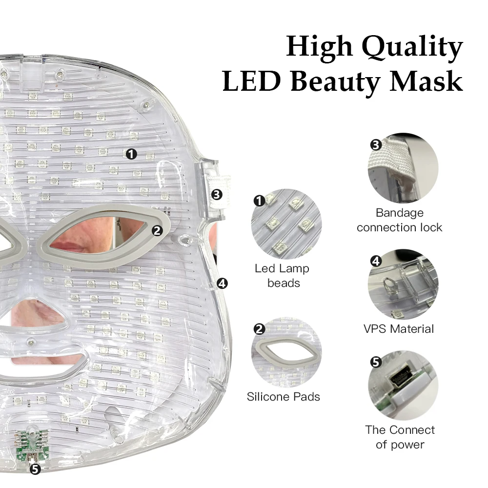 Masque LED thérapie pour skin care à la maison