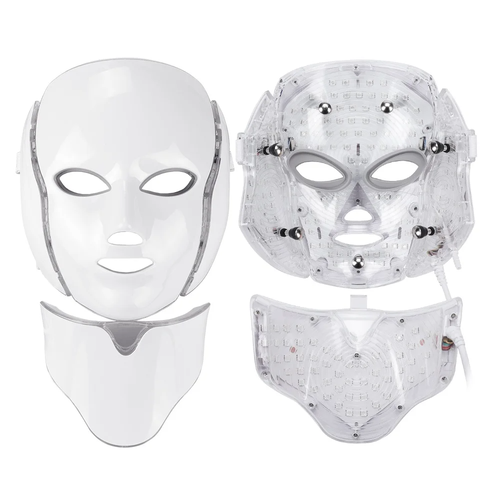 Masque LED thérapie pour skin care à la maison cou et visage